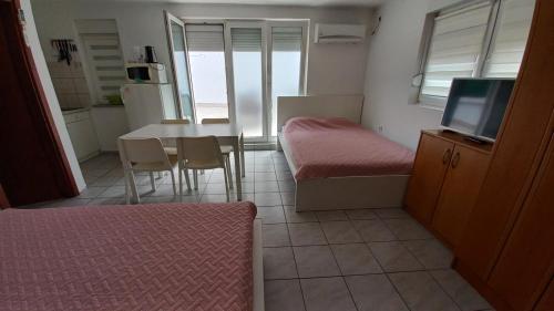Televízia a/alebo spoločenská miestnosť v ubytovaní Apartments Popov