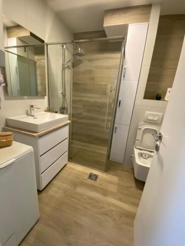 Koupelna v ubytování Apartman Oaza