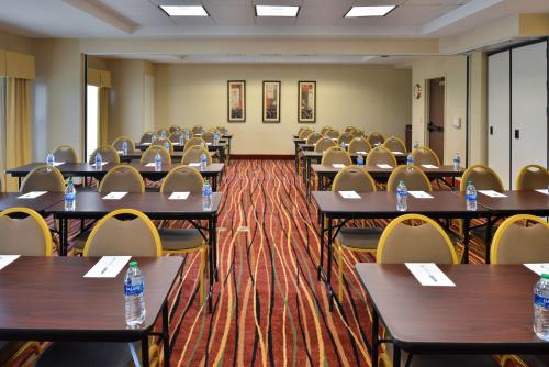 a conference room with tables and chairs in it at Hampton Inn Wytheville in Wytheville