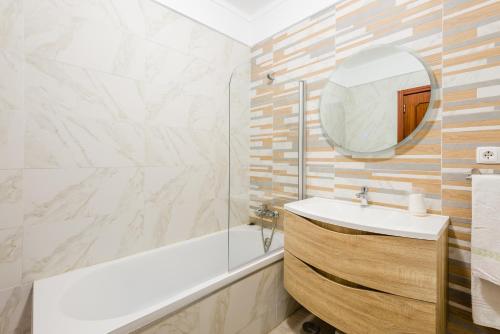 Koupelna v ubytování Apartamento T1 praia