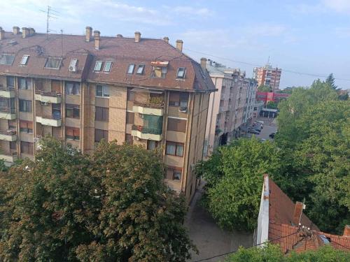 an overhead view of an apartment building in a city at Apartman San Remo Brcko in Brčko