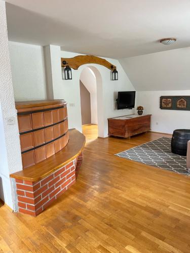 Ruang duduk di Apartma Pr'Toman