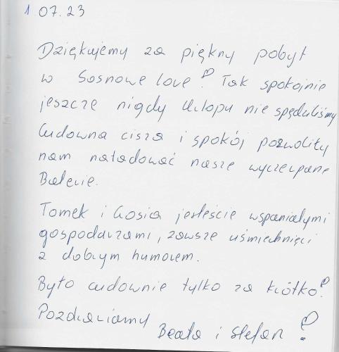 a letter from a man complaining about his handwriting at sosnowelowe in Lamkowo