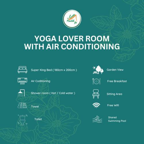 a screenshot of a yoga lower room with air conditioning at Yoga Lover in Yogyakarta