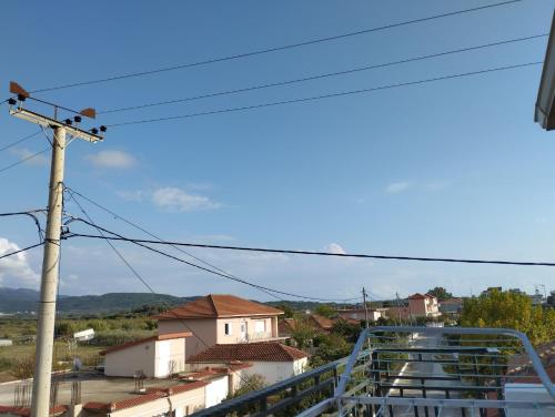 a view from the balcony of a house at Splantza Apartments in Ammoudia