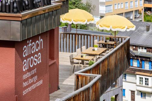 Un balcón o terraza de Pension Arosa - Self Check-In