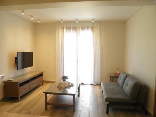 TV a/nebo společenská místnost v ubytování Anemolia Elegant Apartment