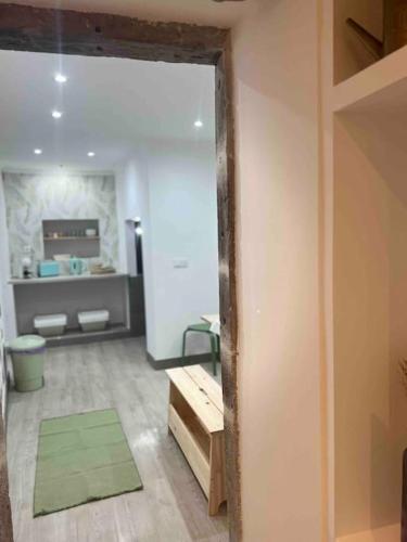a view of a room with a room with a kitchen at Casa da Grota do Bravo in Nordeste