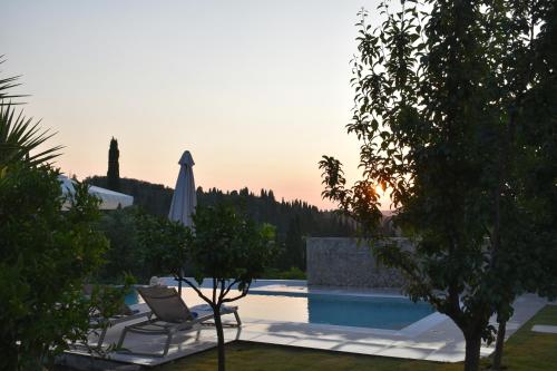 The swimming pool at or close to Olgas Luxury Villa, Corfu Greece