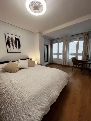 Ένα ή περισσότερα κρεβάτια σε δωμάτιο στο Beach Apartment