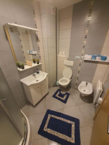 a bathroom with a toilet and a sink at Apartman Teddy12-Vlašić in Vlasic