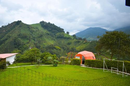 Nespecifikovaný výhled na hory nebo výhled na hory při pohledu z hotelu