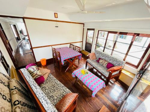 Et opholdsområde på Kerala Houseboat