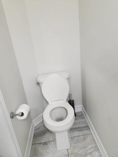 a bathroom with a white toilet in a room at Stay with Star in Ottawa