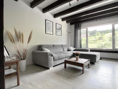 Ruang duduk di *Schwarzwald-Apartment 2° *