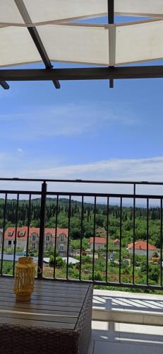 a view from the balcony of a house at Villa Lucija Cilipi in Čilipi