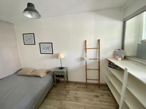 Postel nebo postele na pokoji v ubytování Superbe T2 Carnon Plage
