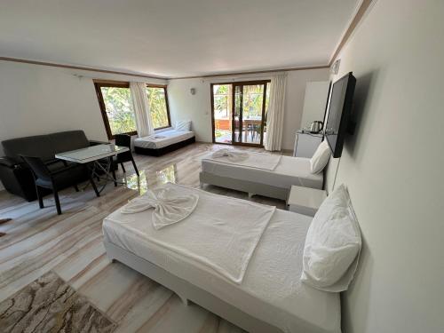 TV a/nebo společenská místnost v ubytování Kiriş Garden Hotel