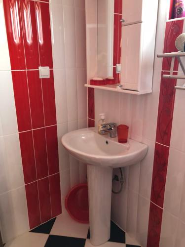 Koupelna v ubytování Apartments Delcheva