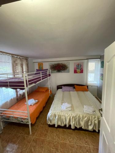 a bedroom with two bunk beds in a room at CONSTANTINESCU A. in Buşteni