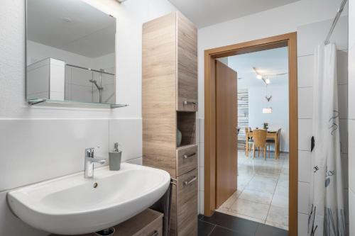Koupelna v ubytování Ferienwohnung Hohfelsenblick