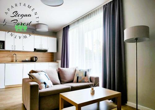 Dapur atau dapur kecil di Apartamenty Prywatne w Stegna Forest
