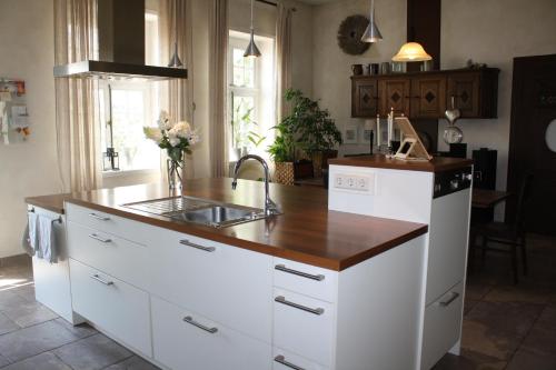 Kuchyň nebo kuchyňský kout v ubytování Flett - Artlands Home - Landhaus für Familien und Gruppen