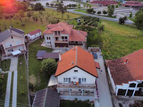 an aerial view of a house with red roofs at Djurdja Apartment in Arandjelovac