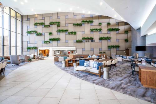 a rendering of the lobby of the new headquarters at Hilton Memphis in Memphis