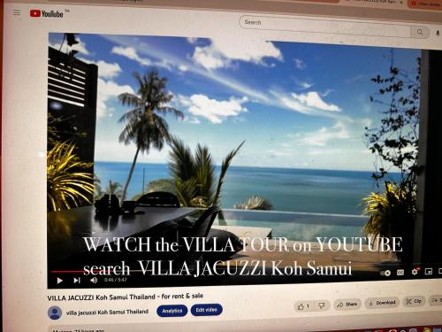 un site web avec une photo d'une plage dans l'établissement Villa Jacuzzi Seaview Villa, à Chaweng Noi Beach