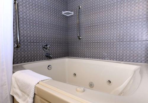 a bathroom with a white bath tub in a room at DoubleTree by Hilton Richmond - Midlothian in Midlothian