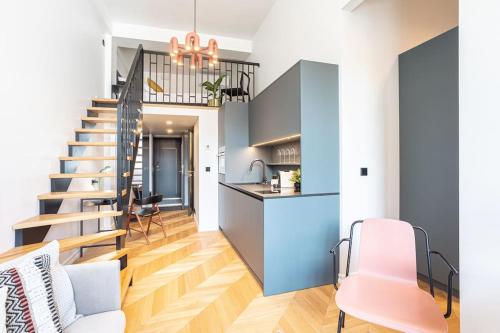 Kuchyň nebo kuchyňský kout v ubytování Design Apartment in Duo Lofts