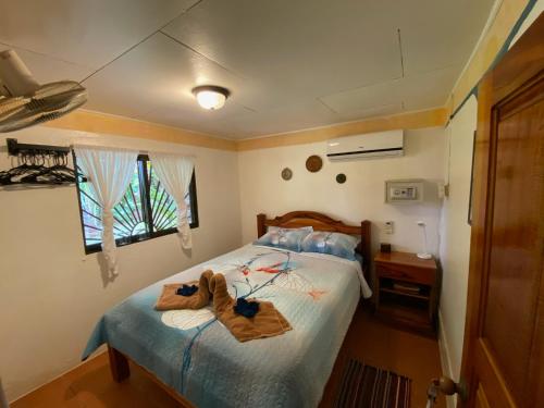 Krevet ili kreveti u jedinici u okviru objekta Casita Corcovado