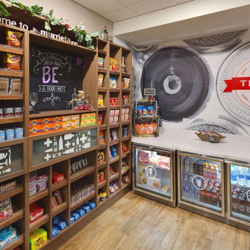 a store with a large cd on the wall at Hampton Inn & Suites Murrieta Temecula in Murrieta