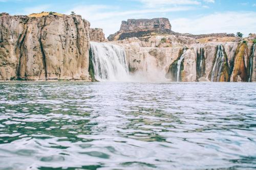 a view of a waterfall from the water at Fairfield Inn & Suites by Marriott Twin Falls in Twin Falls