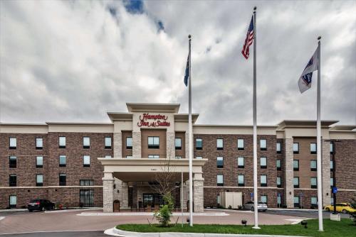 a rendering of the front of a hotel at Hampton Inn & Suites - Allen Park in Allen Park