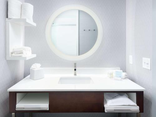 a bathroom with a sink and a mirror at Hampton Inn & Suites Atlanta Decatur/Emory in Decatur