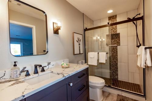 a bathroom with a sink and a shower at 18906 - 6 Zapato Circle in Hot Springs