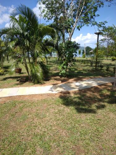 a walkway in a park with trees and grass at Baan I Ta Lay Koh Yao Noi in Ko Yao Noi