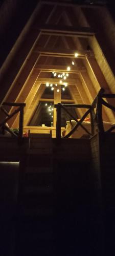 an overhead view of a ceiling in a room at Casa Aurora in Puerto Fuy
