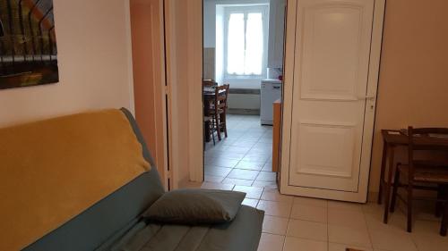Ruang duduk di Gîte de Champdoré