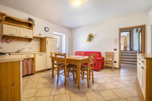 Kuchyň nebo kuchyňský kout v ubytování Agritur piazera con terrazzo