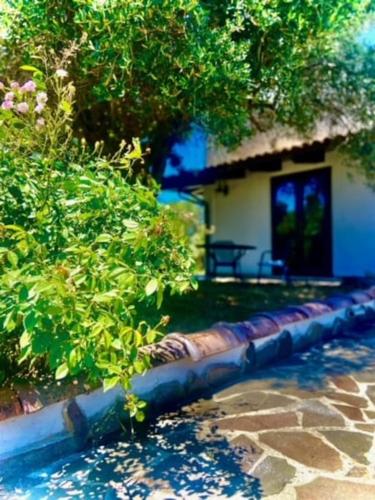 a house with a bush in front of it at Appartamento Villa Sarda Jamelia in Elmas