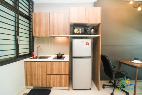 Kuchyň nebo kuchyňský kout v ubytování Palazio Serviced Apartments by RR JBcity