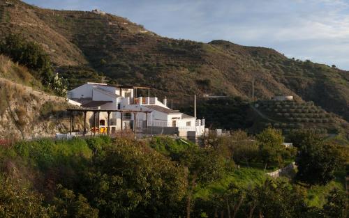 a house on the side of a hill at Finca La Herradura in La Herradura