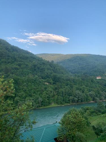 a view of the river from the overlook at VIP Rooms Foča, Accommodation Foca, Foca Rooms in Foča