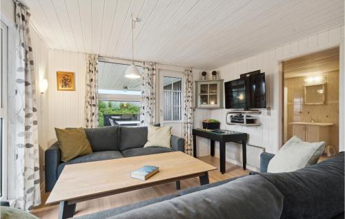 TV a/nebo společenská místnost v ubytování Nice Home In Harboøre With Sauna