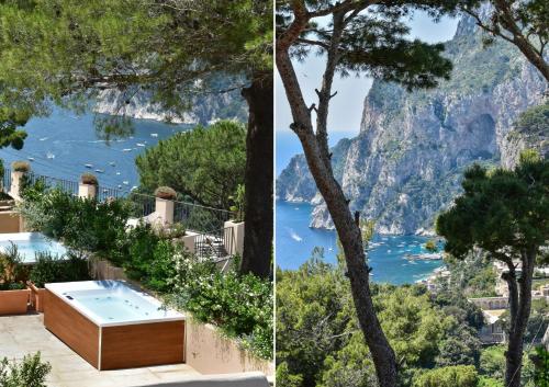 a house with a view of the amalfi coast at Villa Lia Hotel Capri in Capri