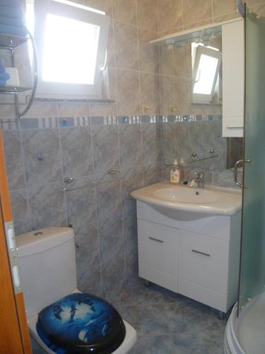 a bathroom with a toilet and a sink at Apartmani Barbara App2 in Vinjerac