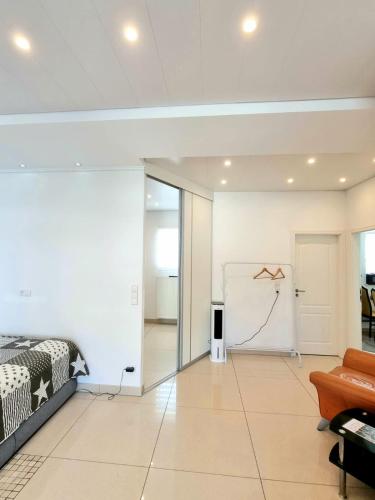 Χώρος καθιστικού στο Gemütliches J&L Apartment Nahe des Hauptbahnhofes